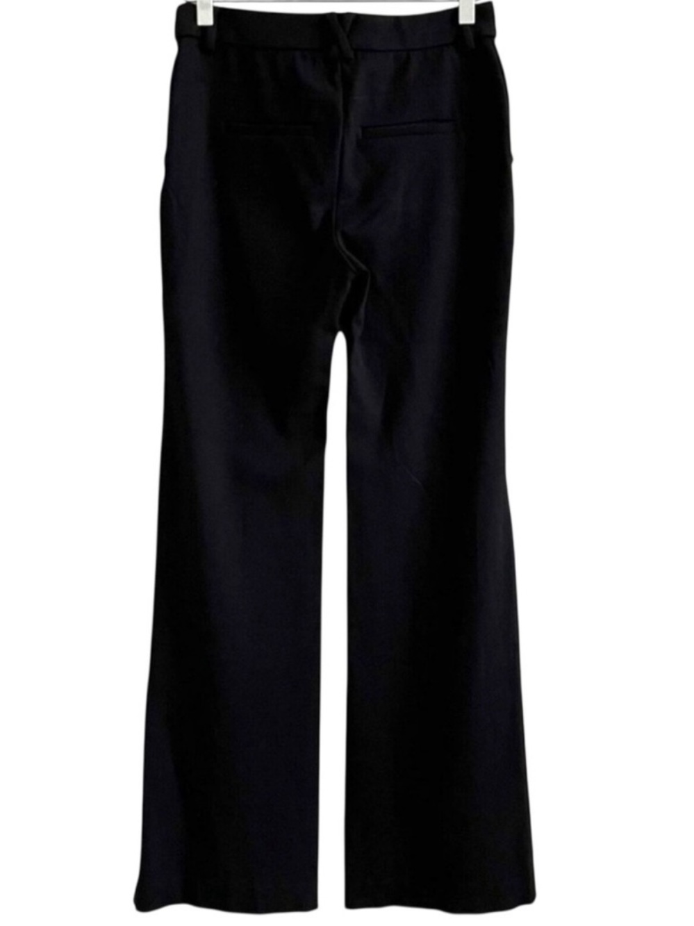 Anthropologie Essential Twill Flare Trouser Pants Black Size 8 - Picture 4 of 11